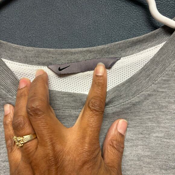 Nike Athletics Long Sleeve Shirt 3X Mesh Lined Double Layer Center Block Letters - Picture 5 of 10